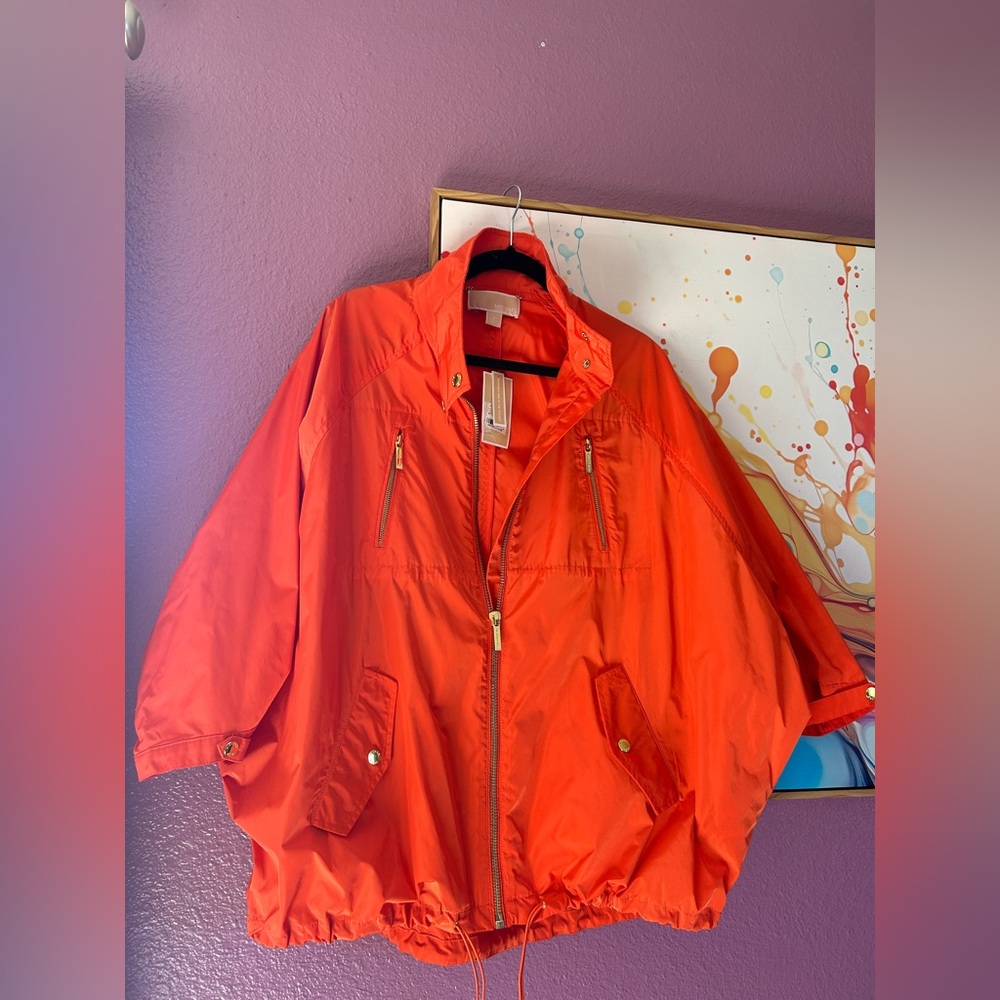 Michael KORS orange windbreaker jacket